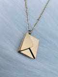 Collier Enveloppe Personnalisable en Acier Inoxydable - Or, Argent, Or Rose