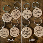 Porte-clés photo personnalisé en bois – Chien, chat & animaux de compagnie