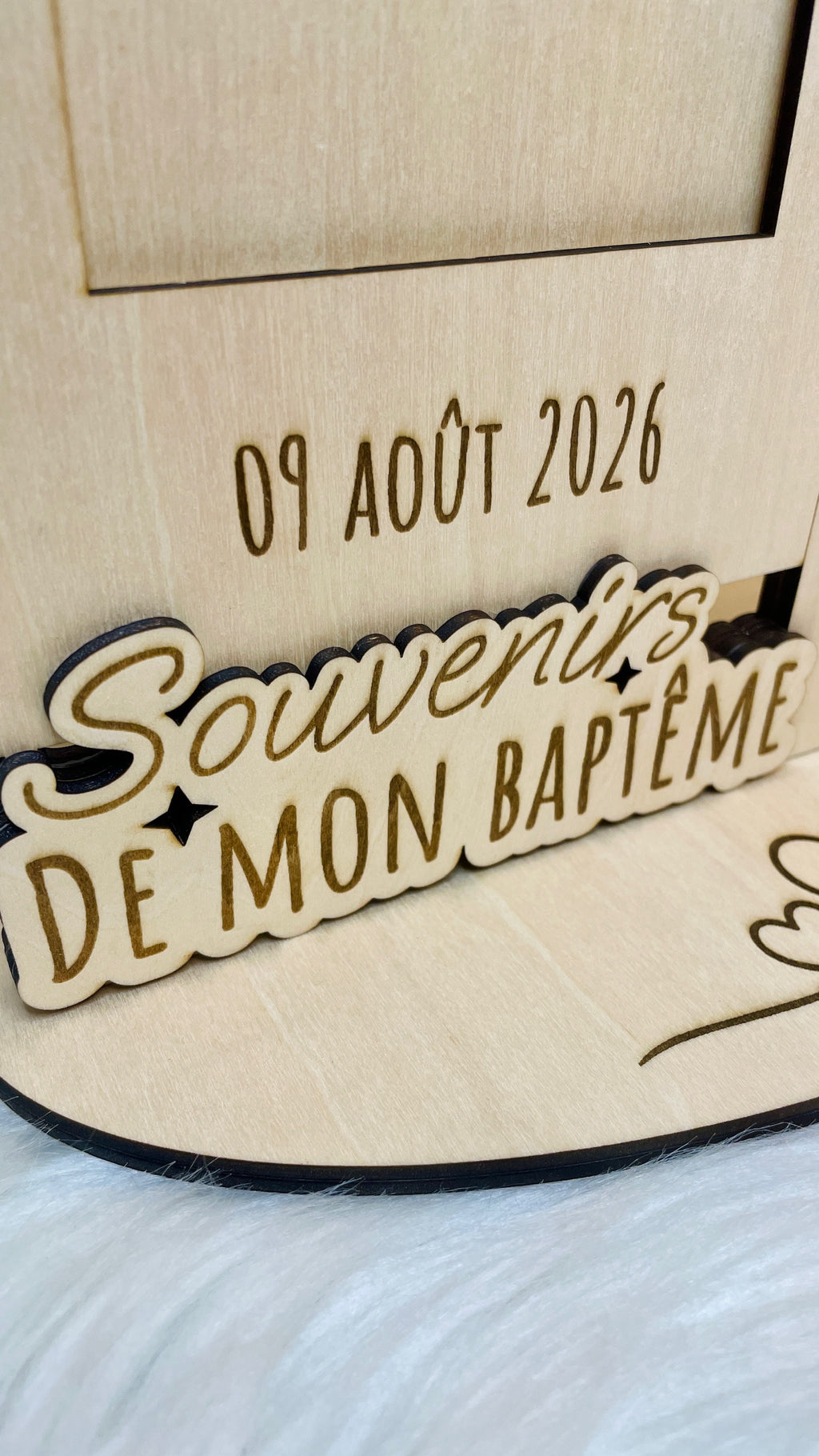 Cadre photo personnalisé - Baptême