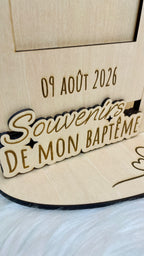 Cadre photo personnalisé - Baptême