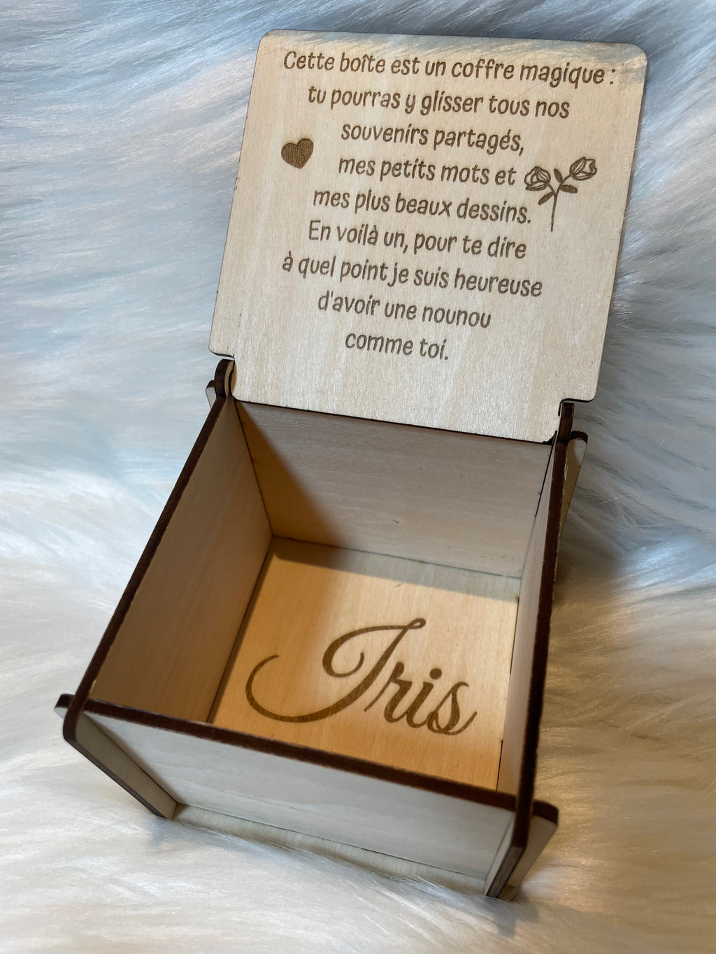 Boîte à Surprise Personnalisée Bois Gravé | Cadeau Maître Maîtresse