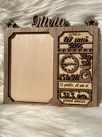 Plaque de naissance / cadre photo